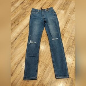 NWT $70 Express Skinny High Rise Supersoft Blue Stretch Jeans Womens 2 Reg 26X27